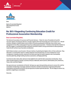 CE Credit for Assoc Membership Toolkit Letter