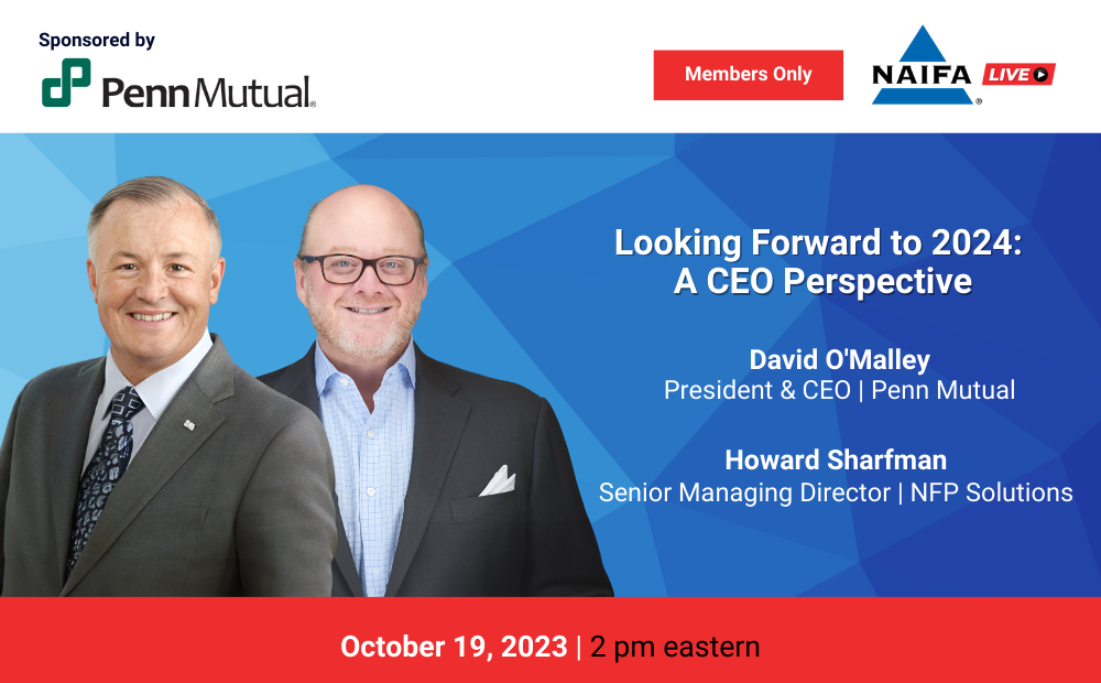 Penn Mutual CEO, David O'Malley will speak during October's NAIFA Live