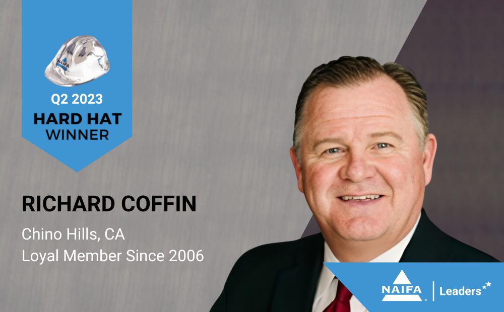 Rich Coffin of California is NAIFA's 2023 Q2 Hard Hat Winner